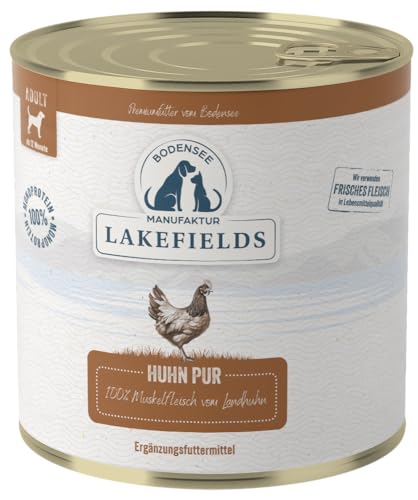 Lakefields Premium Hundefutter Nass | Huhn pur 100% | 800g | Reines Muskelfleisch | Hühnerfleisch aus Freilandhaltung vom Bodensee | Getreidefreies Nassfutter für Hunde | Regional & Naturbelassen Lakefields Premium Hundefutter Nass | Huhn pur 100% | 800g | Reines Muskelfleisch | Hühnerfleisch aus Freilandhaltung vom Bodensee | Getreidefreies Nassfutter für Hunde | Regional & Naturbelassen von Lakefields