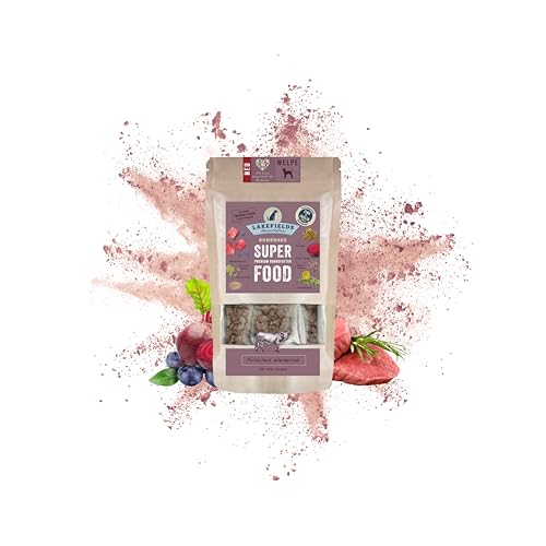 Lakefields SUPERFOOD Sticks | Premium Hundeleckerli für Welpen | Rind 60% | 130g | Getreidefreie & nährstoffreiche Hunde Snacks | Mit Roter Beete & Heidelbeeren | Entwickelt mit Tierärzten von Lakefields