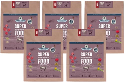 Lakefields - Superfood für Hunde - Premium Welpenfutter trocken, Rind 60%, getreidefreies Hundefutter trocken mit Rindfleisch & Roter Beete, von Tierärzten entwickelt, 5 x 1kg von Lakefields