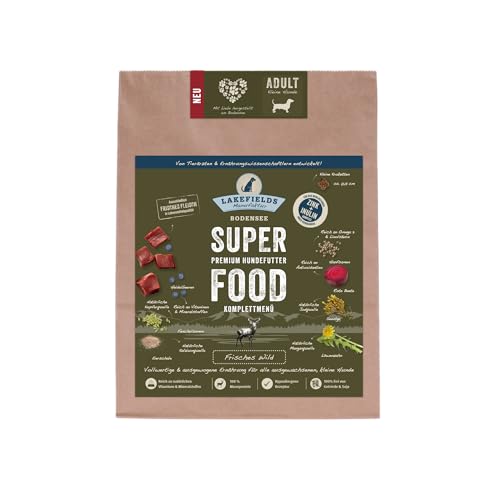 Lakefields - Superfood für Hunde - Premium Hundefutter trocken, Wild 61%, getreidefreies Trockenfutter für kleine Hunde mit Wildfleisch & Roter Beete, von Tierärzten entwickelt, 1 x 1kg von Lakefields