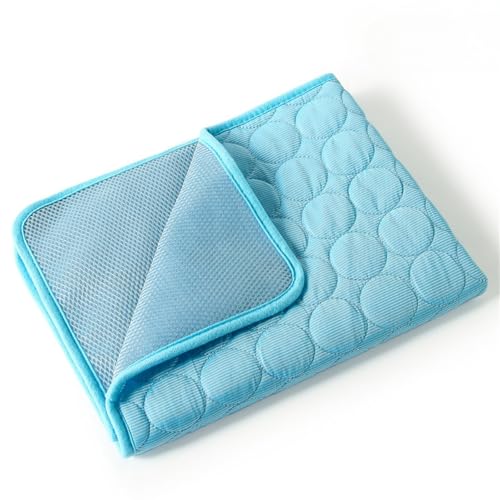 Lakoney Kühlmatte Hunde, Selbst Kühlende Hundematte, Wiederverwendbare Sommer Haustiere Kühlmatte hundematte, Doppelseitig EIS Seiden Matte für Hunde & Katzen (M（62 * 50cm）) von Lakoney