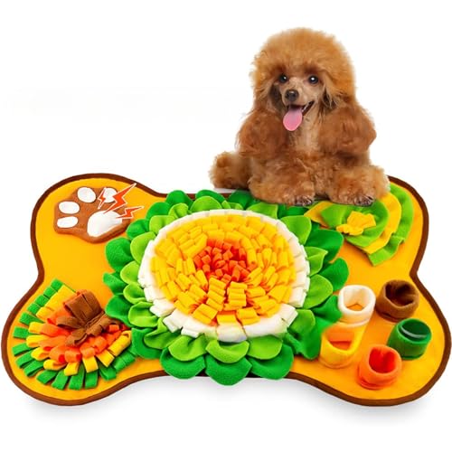 Schnüffelteppich für Hunde, Riechen Schnuffelmatte Hunde, Futterschnüffel Futtermatte Interaktive Hundespielzeug, Futtermatte Trainingsmatte Intelligenzspielzeug für Alle Hunderassen 64 * 33cm (A) Schnüffelteppich für Hunde, Riechen Schnuffelmatte Hunde, Futterschnüffel Futtermatte Interaktive Hundespielzeug, Futtermatte Trainingsmatte Intelligenzspielzeug für Alle Hunderassen 64 * 33cm (A) von Lakoney
