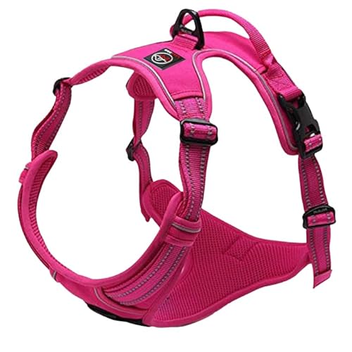 Lalazoo Hundegeschirr AntiZug Typ Guard Elite M Rosa Verstellbares Hundegeschirr für kleine Hunde Reflektierend Wasserdicht Atmungsaktiv & Bequem Sicherheitsgeschirr mit Griff und stabilem DRing Lalazoo Hundegeschirr AntiZug Typ Guard Elite M Rosa Verstellbares Hundegeschirr für kleine Hunde Reflektierend Wasserdicht Atmungsaktiv & Bequem Sicherheitsgeschirr mit Griff und stabilem DRing von Lalazoo