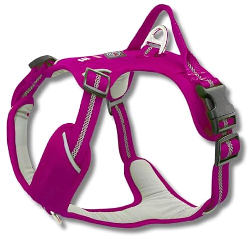 Lalazoo Hundeträger Adventure, Einstellbare Guard, Reflektierend, Softfutter, (Fuchsia, M) von Lalazoo