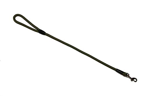 Führleine - Seilleine mit Handschlaufe Basic Ø10mm, 27 Farben, 7 Längen (0,70 m, Oliv) von Lallebroe