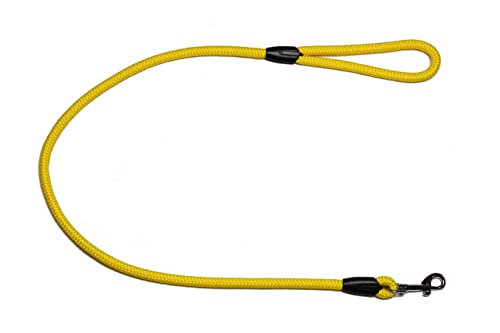 Führleine - Seilleine mit Handschlaufe Basic Ø10mm, 27 Farben, 7 Längen (1,00 m, gelb) von Lallebroe