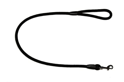 Führleine - Seilleine mit Handschlaufe Basic Ø10mm, 27 Farben, 7 Längen (1,00 m, schwarz) von Lallebroe