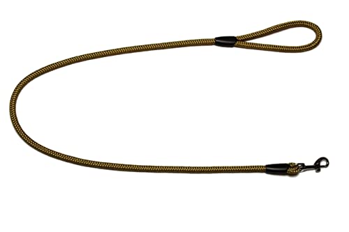 Führleine - Seilleine mit Handschlaufe Basic Ø10mm, 27 Farben, 7 Längen (1,20 m, Gold) von Lallebroe