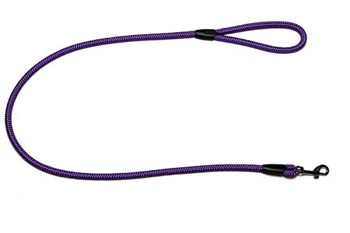 Führleine - Seilleine mit Handschlaufe Basic Ø10mm, 27 Farben, 7 Längen (1,20 m, violett) von Lallebroe
