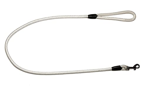 Führleine - Seilleine mit Handschlaufe Basic Ø10mm, 27 Farben, 7 Längen (1,20 m, weiß) von Lallebroe