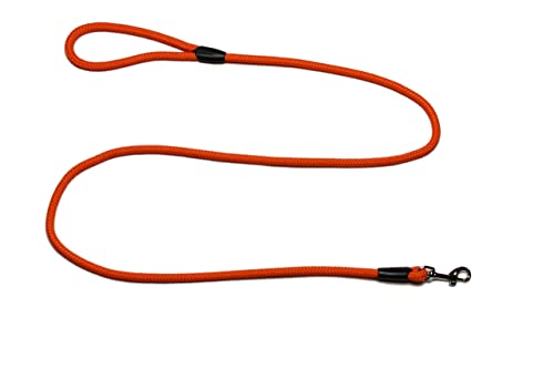 Führleine - Seilleine mit Handschlaufe Basic Ø10mm, 27 Farben, 7 Längen (1,55 m, orange) von Lallebroe
