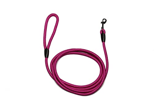 Führleine - Seilleine mit Handschlaufe Basic Ø10mm, 27 Farben, 7 Längen (2,00 m, pink) von Lallebroe