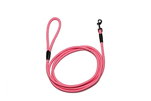 Führleine - Seilleine mit Handschlaufe Basic Ø10mm, 27 Farben, 7 Längen (2,00 m, rosa) von Lallebroe