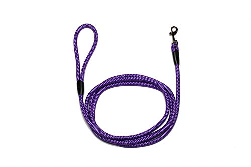 Führleine - Seilleine mit Handschlaufe Basic Ø10mm, 27 Farben, 7 Längen (2,00 m, violett) von Lallebroe