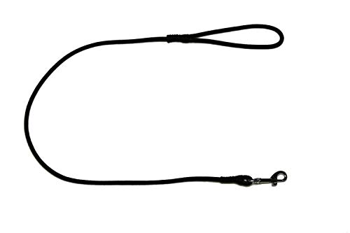 Führleine - Seilleine mit Handschlaufe Pro Mini Ø6mm - für kleine Hunde, 27 Farben, 6 Längen (1,00m, schwarz) von Lallebroe