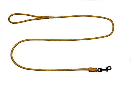 Führleine - Seilleine mit Handschlaufe Pro Mini Ø6mm - für kleine Hunde, 27 Farben, 6 Längen (1,55m, kanariengelb) von Lallebroe