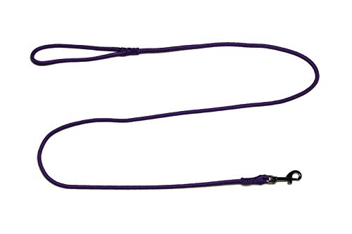 Führleine - Seilleine mit Handschlaufe Pro Mini Ø6mm - für kleine Hunde, 27 Farben, 6 Längen (1,55m, violett) von Lallebroe