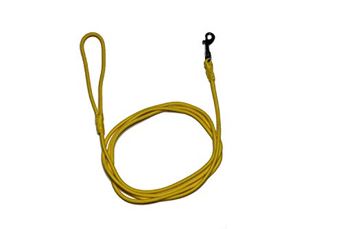 Führleine - Seilleine mit Handschlaufe Pro Mini Ø6mm - für kleine Hunde, 27 Farben, 6 Längen (2,00m, gelb) von Lallebroe