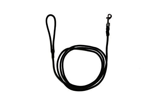 Führleine - Seilleine mit Handschlaufe Pro Mini Ø6mm - für kleine Hunde, 27 Farben, 6 Längen (2,00m, schwarz) von Lallebroe
