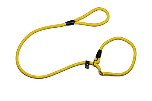 Lallebroe Retrieverleinen Basic mit Zugstopp Ø10mm, 27 Farben, 2 Längen (gelb, 1,30m) von Lallebroe