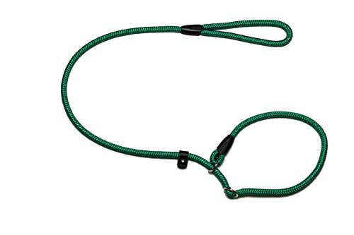Lallebroe Retrieverleinen Basic mit Zugstopp Ø10mm, 27 Farben, 2 Längen (grün, 1,30m) von Lallebroe