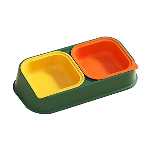 2-in-1 Haustier Geschirr Hunde Wasser Futternapf No-Spill Futter Wasserspender Set Katze Langsam Fressen Schüssel Haustier Feeder Schüssel von Lamala