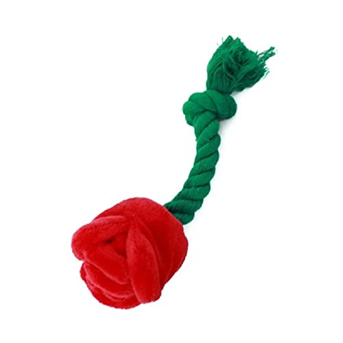 Dog Squeak Toy Cute Stuffed Chew Toy for Dogs Puppies Teething Soft Pet Toy Plush Rose Flower Shaped Catmint Rope Toy plush rose flower dog toy squeak cute chew toy for chewers multifunctional dog toy von Lamala