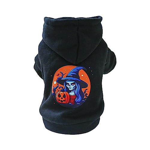 Hunde Hoodie Kleidung Haustier 2Leg Sweatshirt Welpen Kostüm Mode Halloween Kostüm Hoody Print Pullover Welpen Party Anzug Haustier Hoodie Hundekleidung Katze Kleidung von Lamala