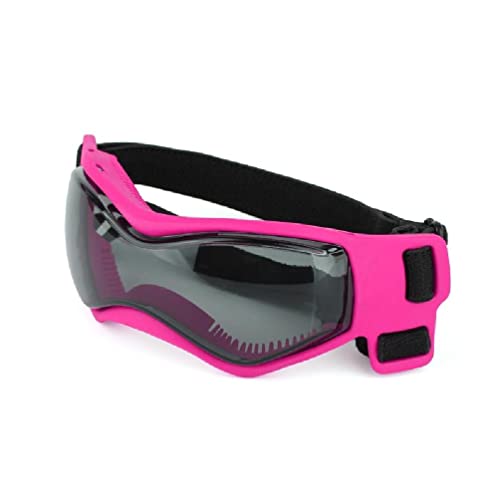 Hunde-Sonnenbrille, Hundebrille für schwere Schneeregion mit verstellbarem Riemen, Anti-UV, einfach zu tragen, für Skifahren, Reisen, Hundebrille, Größe M von Lamala
