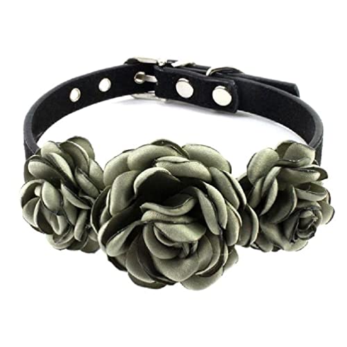 Hundehalsband Für Hündinnen Hunde Katzen Floral Dekorationen Rose Pet Blume Halsbänder Halsketten Mit Metallschnalle Keine Blume Floral Katze Hund Halsbänder Nein Mit Blume Für Mädchen Katzen von Lamala