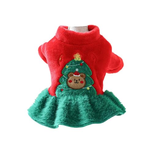 Hundemantel mit Kapuze, Weihnachtsbär, Pullover für kaltes Wetter, zweibeiniges Kleid, Welpen, Innen- und Außenbereich, Kleid Outfits Urlaub von Lamala