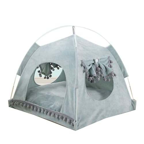 Katzenbett für Indoor Katzen Kleines Hundebett Haus Sommer Welpenzelt Bett Atmungsaktive Höhle Abnehmbares 2-seitiges Kissen Katzenzelt Bett Für Indoor Katzen Höhle Groß von Lamala