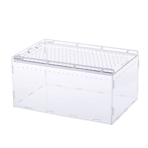 Klare Acryl-Mini-Tanks für Eidechsen, Einsiedlerkrebse, Geckos, Frösche, Mini-Gehege, Zuchtkasten, Tanks von Lamala