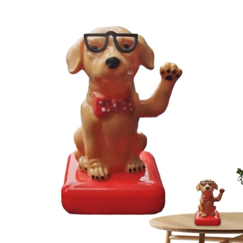 Lambo Tanzender Hund mit Solarenergie, schwingendes Spielzeug mit Solarenergie, drehbares Spielzeug, um Müdigkeit beim Fahren zu lindern und Langeweile zu lindern von Lambo