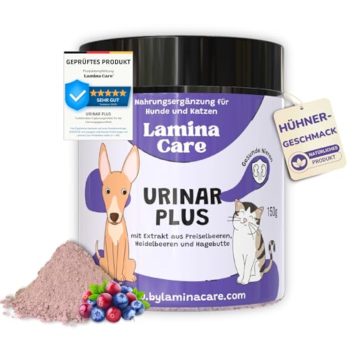 Lamina Care - Nahrungsergänzungsmittel Hund und Katze zur Verbesserung der Blasengesundheit und Inkontinenz Hund mit Cranberry und Hagebutten, Natürliches Mittel gegen Blasenentzündung Katze und Hunde Lamina Care - Nahrungsergänzungsmittel Hund und Katze zur Verbesserung der Blasengesundheit und Inkontinenz Hund mit Cranberry und Hagebutten, Natürliches Mittel gegen Blasenentzündung Katze und Hunde von Lamina Care