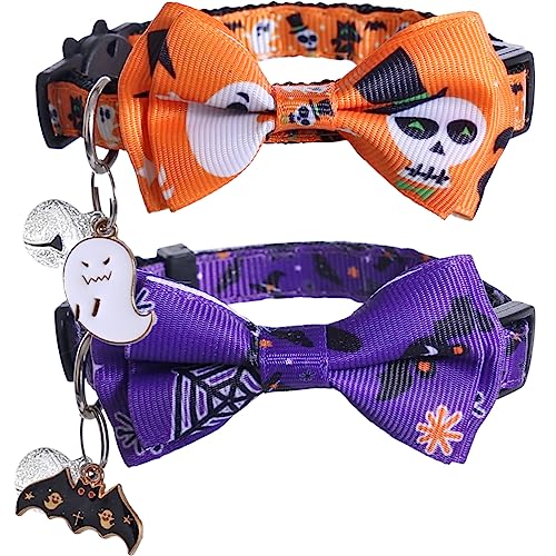 Halloween-Katzenhalsband, mit niedlicher Fliege und Glöckchen, verstellbar Halloween-Katzenhalsband, mit niedlicher Fliege und Glöckchen, verstellbar von Lamphyface
