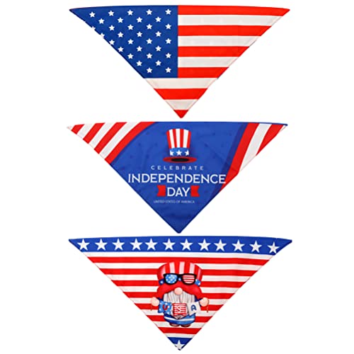 Hundehalstücher 4. Juli Lätzchen Schals Dreieck für Unabhängigkeitstag Amerikanische Flagge für Haustier Hund von Lamphyface