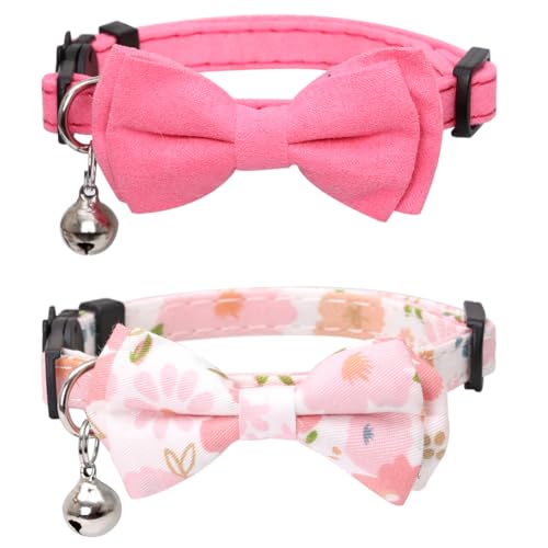 Katzenhalsband mit niedlicher Fliege und Glocke, karierte Blume für Kätzchen, verstellbare Sicherheit Katzenhalsband mit niedlicher Fliege und Glocke, karierte Blume für Kätzchen, verstellbare Sicherheit von Lamphyface