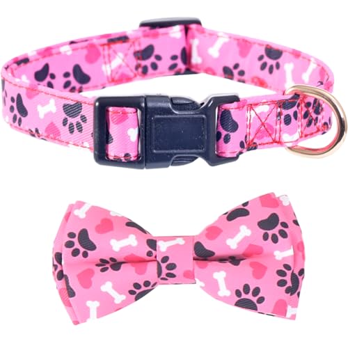 Valentinstags-Hundehalsband mit abnehmbarer niedlicher Fliege, Liebesherz, verstellbar, Größe L Valentinstags-Hundehalsband mit abnehmbarer niedlicher Fliege, Liebesherz, verstellbar, Größe L von Lamphyface