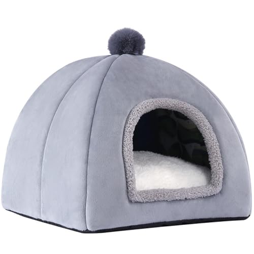 Katzenbetthöhle, Katzenbett 14 x 14 x 11Semi-verkürzte Katzenbetten mit einem rutschigen Boden weiche warme Katzenbetten für Innenkatzen mit abnehmbarem Kissen süße Katze Höhle für Katze und kleiner Katzenbetthöhle, Katzenbett 14 x 14 x 11Semi-verkürzte Katzenbetten mit einem rutschigen Boden weiche warme Katzenbetten für Innenkatzen mit abnehmbarem Kissen süße Katze Höhle für Katze und kleiner von Lamppdcor