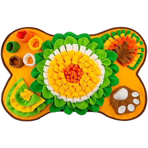 Lamppdcor Snuffle Matte für Hundehund Snuffle Master 25x17 Zoll Schnüffeln Fütterungsmatte Lustige Gehirnspiele für Hunde, Master für Hunde Gelb von Lamppdcor