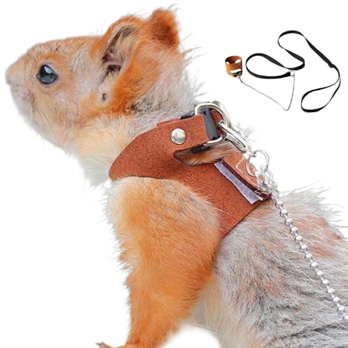 Rabbit Harness, Squirrel Harness and Leash Set Adjustable Imitation PU Squirrel with Fastening Tape Multi-Purpose Brown Pet for Rabbit, Rat, Ferret, Hamster Rabbit Harness, Squirrel Harness and Leash Set Adjustable Imitation PU Squirrel with Fastening Tape Multi-Purpose Brown Pet for Rabbit, Rat, Ferret, Hamster von Lamppdcor