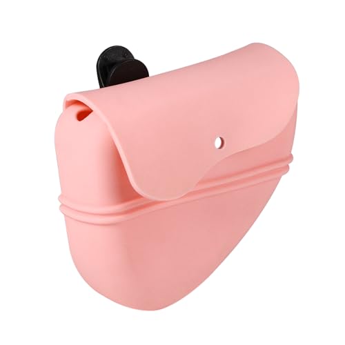 Lancardo Leckerli-Tasche aus Silikon für Hunde – Kleine Trainingstasche Tragbare Leckerli Tasche für Hunde an der Leine mit Magnetverschluss und Hüftclip rosa von Lancardo