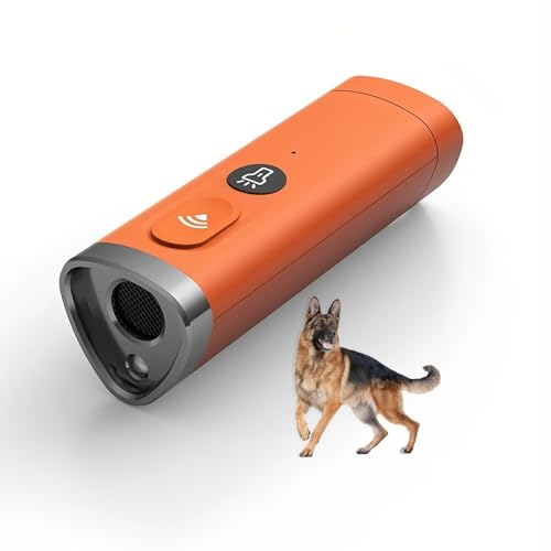 Lancoon Handheld Ultraschall-Hundeschreck mit Verhaltenstraining Taschenlampenmodus Bellen Stopper Wiederaufladbar Langlebig Einfach zu Bedienen für Hunde Indoor Outdoor von Lancoon