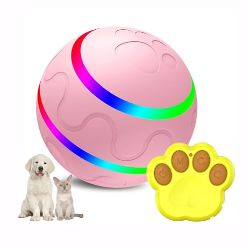 Lancoon Intelligentes Interaktives Hundekugelspielzeug mit Fernbedienung 8CM/3,15 Zoll Beweglicher Haustierball Rotierende LED Lichter Wasserdicht Haltbar für Kleine Mittlere Große Hunde Katzen Lancoon Intelligentes Interaktives Hundekugelspielzeug mit Fernbedienung 8CM/3,15 Zoll Beweglicher Haustierball Rotierende LED Lichter Wasserdicht Haltbar für Kleine Mittlere Große Hunde Katzen von Lancoon