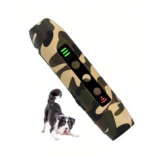 Lancoon Ultraschall Anti Bellen Gerät mit 3 Einstellbaren Frequenzen Taschenlampenmodus Bellen Stopper Beep-Taste Verhaltenstraining Einfach zu Tragen für Hunde Indoor Outdoor von Lancoon