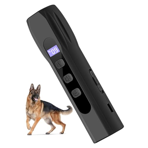 Lancoon Ultraschall Antibell Gerät mit LED-Licht Handheld Anti-Bell-Gerät Verhaltenstraining 3 Frequenzen Long Lasting Beeping Button für Hunde Indoor Outdoor von Lancoon