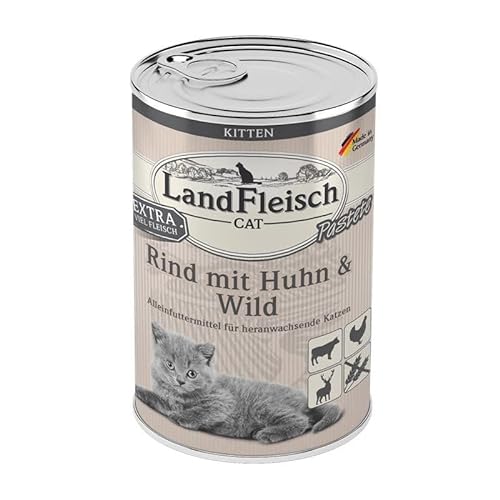 Landfleisch LaFl. Cat Kitten Rind+Huhn400gD von LandFleisch