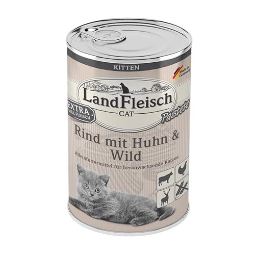 Landfleisch LaFl. Cat Kitten Rind+Huhn400gD von LandFleisch