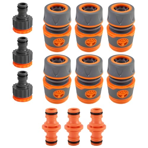 LandReCol Schlauchverbinder 3/4 Zoll – 12 Stück Premium Set – 6 Schnellkupplungen, 3 Doppelstecker, 3 Hybridadapter – Gartenschlauch Anschluss & Schlauchkupplung für Garten, Auto & Haushalt LandReCol Schlauchverbinder 3/4 Zoll – 12 Stück Premium Set – 6 Schnellkupplungen, 3 Doppelstecker, 3 Hybridadapter – Gartenschlauch Anschluss & Schlauchkupplung für Garten, Auto & Haushalt von LandReCol